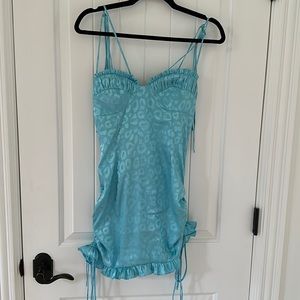 Blue Leopard Print Dress